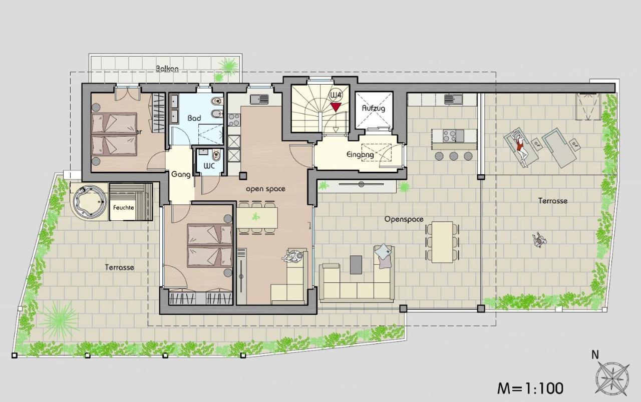 Penthouse&Garden - luxury apartment Postal / Burgstall Extérieur photo